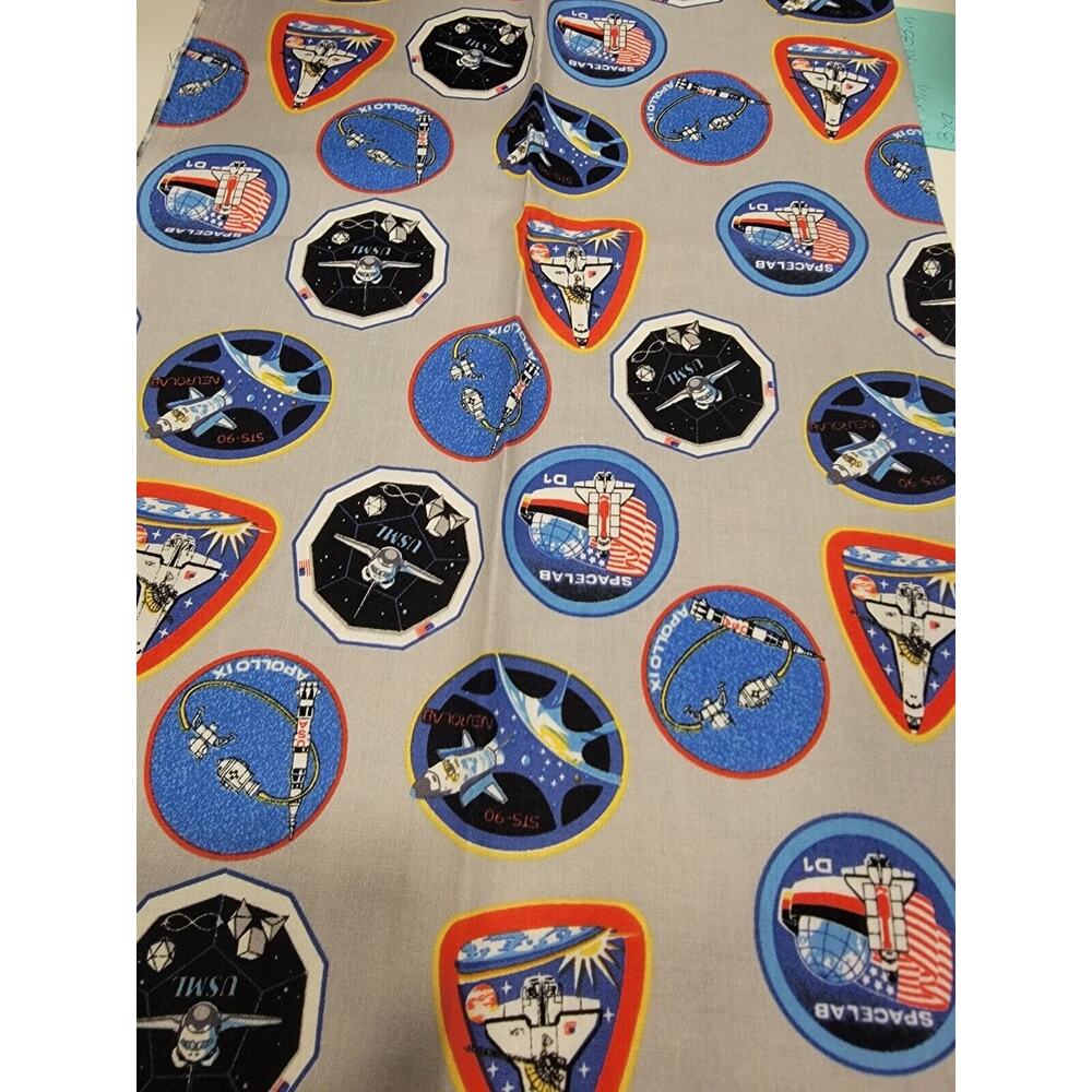 Out Of This World NASA Cotton Fabric Fat Quarter Set Of 4 New